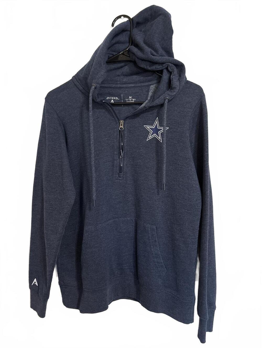 Dallas Cowboys Antigua 1/2 Zip Hoodie Pullover Women's Size M Medium